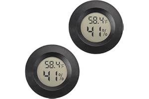 XNOURNEY Mini Hygrometer Thermometer Digital Humidity Meter Indoor and Outdoor Humidity Monitor Reptile Thermometer for Humidors Greenhouse Garden Cellar Fahrenheit(℉)/ Celsius(℃)
