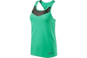 TCA Womens MeshLuxe Gym and Running Vest Tank Top - Ceramic Green