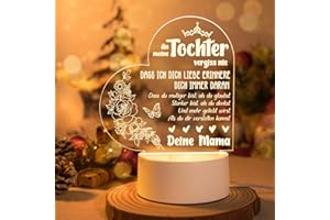 Vetbuosa Tochter Geschenke von Mama, Muttergeschenk an Die Tochter, LED Acryl Nachtlicht Geschenk für Meine Tochter, Mutter Tochter Geschenke, Personalisiertes Geburtstagsgeschenk für Tochter