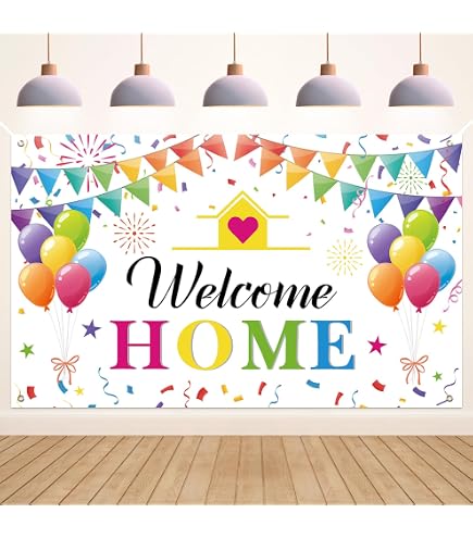 STOBOK Striscione Welcome Back - Decorazione Per Feste, Scuola, Pensioni, Cartello Di Benvenuto In Carta Lucida, 3 M