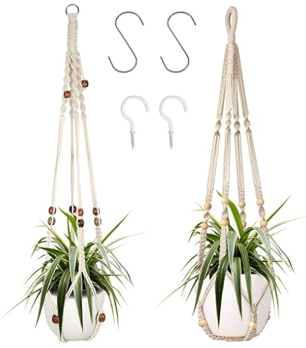 DIY Gewebter Blumentopf-Halter Aus Baumwolle – 140 Cm Lang, Für Runde & Eckige Töpfe, Innen- Und Außenbereich