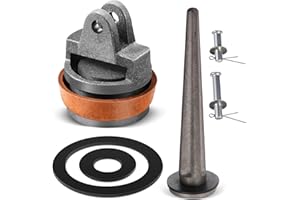 Sinmoe Ersatzkolben für Schwengelpumpen Typ 75 mit Nasenstechventil Bolzen Satz Ledermanschette Dichtungsring Kolben Komplett für Wasserpumpen Ersatzteile Pumpendichtung Handpumpen Gartenpumpe