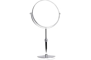 Lusterko kosmetyczne HIMRY Regulowana wysokość 7 x powiększenie, 8 cali, obrotowe o 360°. verc hromten Lustro powiększające Łazienka Lusterko, Normalne + Powiększenie 7, KXD3114-7 x