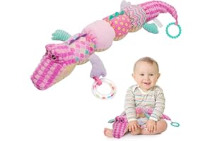PROACC Baby Girl Toys 0-6 Months, Soft Plush Baby Musical Toy 6-12 Months Stuffed Animal Sensory Toys Newborn Gifts Toys Early Learning Toys with Rattles for Babies 0-3-6-12 Months