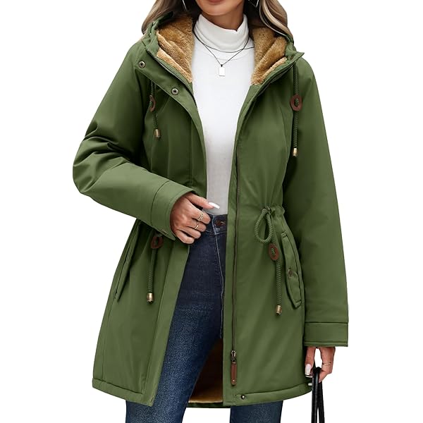 CMTOP Winterjassen voor dames UK Warm Plus Size Lange Jas, Dubbelzijdige Lange Jassen Winddichte Fleece Gewatteerde Jas, Jas met Capuchon Dikke Pluizige Thermische Buitenjas met Zakken, Blauw, XL