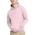 Hanes Men's Pullover EcoSmart Fleece Hooded Sweatshirt, Pale Pink, Small