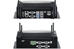 WEIDIAN Industrial PC, Fanless Computer i5 10210U(up to 4.20 GHz), Mini PC with 2RS232 + 4RS422/485/232 COM, Type-C, HD, DP Triple Display, 8USB, 2GPIO, WiFi, BT, Win11(16GB RAM 512GB M.2 SSD)