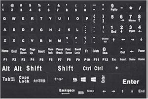 CASEBUY Universelle -Tastatur-Aufkleber, komplettes Set von US-Tastatur-Aufklebern für PC, Computer, Laptop, Desktop, Englisch