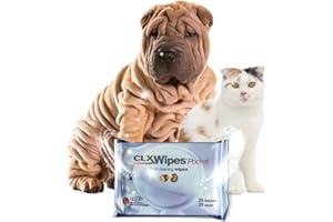 ICF | CLX Lingette Chien | Lingettes Nettoyantes, Assainissantes et Hydratantes pour Chien et Chat | Nettoyage Quotidien des Pattes, des Plis cutanés, et des espaces interdigités | 20 lingettes