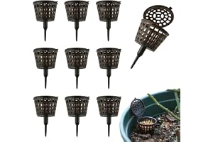 TopHomer 10 st bonsai gödselkorg med lock, små trädgårdskrukor plantering näringskoppar automatisk gödselbox för orkidéer, suckulent. Små växter