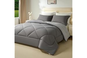 beeweed Edredón Relleno Nórdico 220x240 cm para Cama 135/150, Reversible Edredón de Fibra Oeko-Tex. 400gr/m², Suave, Transpirable para Invierno, con 2 Fundas Almohada