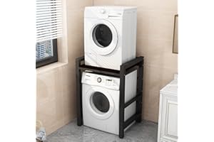 BYOBLU Waschmaschinenschrank Überbauschrank Waschmaschine Trockner Schrank Wäschetrockner Küche Badezimmer Regal Waschmaschinenregal Waschmaschinenüberbau Badezimmermöbel, 3 Höhenverstellbar