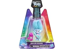 HASBRO DREAMWORKS TROLLS World Tour Miniature Toy Figure with Musical Instrument Accessory - Chenille