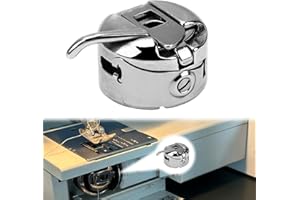 DULUOK Canillero Universal para Máquinas de Coser Caja de Bobina de Máquina de Coser Caja Bobina Universal para Máquinas de Coser para Máquinas de Coser Singer Alfa Silvercrest Lervia AEG Plata