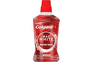 Colgate Max White Expert Whitening 500ml Mouthwash - Instantly Whiter Teeth- Alcohol Free - Clinically Tested
