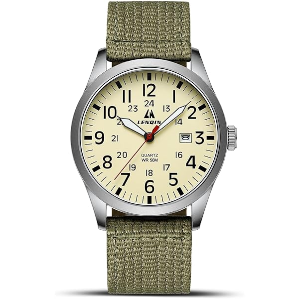 Vereenvoudig de 6100 canvas-overlay horloge met dag/datum