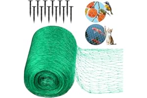 vsshe Rete di Protezione dagli Uccelli, 4 X 12m Reti da Giardino Anti-Uccello, Rete anti uccelli, Retes di Protezione Antis Uccelli per Piante con Chiodi di terra e Fascette,per Piante stagni Verdura