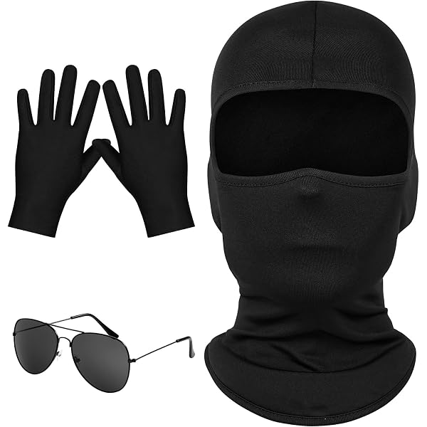 TUONYIS 5 Pezzi Agente Costume Accessori, Autista Guardia di Sicurezza Servizio Segreto Costume Set, con Occhiali da Sole, Cravatta, Porta Carte, Tubo per Auricolare, per Carnevale, Halloween (Nero