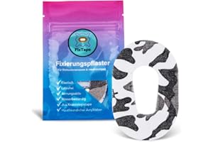 FixTape atmungsaktives Sensor-Tape für Dexcom G6 I selbstklebendes Patch mit Loch für Glukose-Sensor I hoher Trage-Komfort I hautfreundlich und wasserfest in modernen Designs I 7 Stück (Arktis)