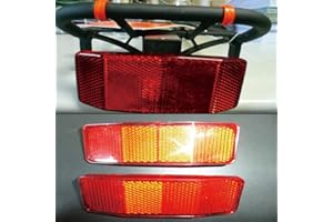 BYFRI Bicycle Bike Safety Caution Warning Reflector Disc for Rear Pannier Racks Frame