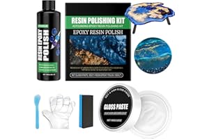 WEILAOK Pasta Abrasiva Lucidante, Resine Epossidiche Polish Lucidante, Epoxy Resin Rimuovi Graffi per Rimuovere Graffi e Segni Levigatura e Ripristinare la Lucentezza di Tavoli, Resine e Oggetti Artigianali