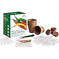 Sweet Pepper & Red-Hot Chilli Seed Growing Kit Gift Box 3 Chilli Pepper and 2 Sweet Pepper Varieties to Grow - Festive Gift by Thompson & Morgan