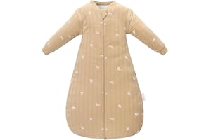 AMO NENES Gigoteuse Bébé 2,5 TOG, Sac de Couchage Bébé à Manches Amovibles, 100% Coton, Turbulette Naissance Hiver pour Garçons Filles