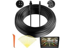 LBSAMP Câble d'Extension 6M 4 Broches 20 Attaches de Câble Outil Câble pour Dashcam Caméra Enregistreur de Voiture Mâles vers Femelles Camion Camping-Car Bus