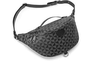 ANCK Sac Banane pour Femme, Sac bandoulière pour Femme, Sac de Ceinture, Sac de Ventre Sac Banane à Carreaux pour Homme Designer