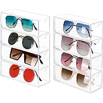 Présentoir à Lunettes Mural 5 Niveaux En Acrylique Transparent - Range Jusqu'à 5 Paires, Design Moderne - 2