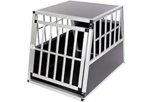 ZOOMUNDO Cage pour Chien Caisse Boite DE Transport Mobile Box Aluminium 1 Porte