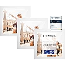 Cornice In Legno Stoccolma 30x30 Cm Con Passepartout - Bianca, Design Moderno - Foto 6