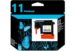 PAESCOY 11 Testina di Stampa Inchiostro C4810A C4811A C4812A C4813A Sostituzione per Stampanti HP Designjet 100 110 111 500 510 800 813 850 500ps 800ps 9110 9120 9130 K850,Yellow-1 Pack