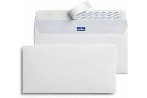 Dolphin White Envelopes 4 x 9 Inch (#10), Self Seal Peel & Seal Mailing Envelopes 80 GSM, Business Posting & E-commerce Use, Pack of 50