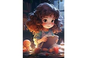 HAEPXYBY Kits de peinture diamant 5D Full Drill, petite fille Cristal Strass Diamant Broderie Images Art Bricolage Art Matériel de bricolage pour adultes, enfants, maison, décoration murale - 30 x 40 cm