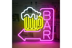 Horseneon Cerveza Neon Bar Sign Led Neon Bar Sign Cerveza Luz de Neón para la Pared Bar Luz de Neón para Pub Inicio Cerveza Bar Club Man Cave Restaurante Tienda Sign Decor