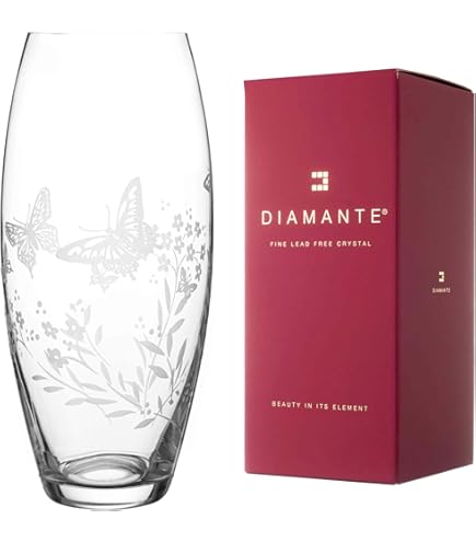 CS Crystal Vase 12-inch High, Water Ripple Design, Curacao - View #13