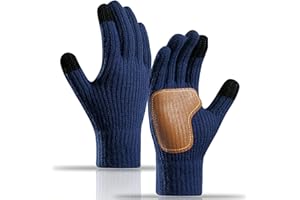 JFAN Gants Hiver Chauds Homme Femme Gants Tricotés anti glisse con Écran Tactile pour Ski Sport