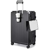 Kono 20" Cabin Suitcase / Medium Suitcase 24" / Large Suitcase 28", Hard PC Travel Suitcase without Zipper with TSA, 4 Wheels