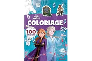 Disney La Reine des Neiges 2 – Coloriage avec plus de 100 stickers – Livre de coloriage avec stickers – Dès 4 ans