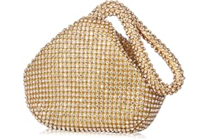 CORIOS Trójkątna torebka wieczorowa damska, torebka pod pachami, błyszcząca, ze strasu, torebka kopertówka, mała torebka na ramię, błyszcząca torba na ramię, na wesele, bankiet, bal absolwentów