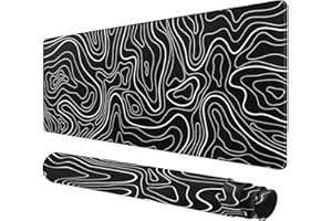 RCEGE Duża podkładka pod mysz na biurko - podkładka pod mysz dla graczy z antypoślizgową podstawą i zszywanymi krawędziami, do klawiatury i myszy