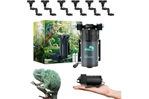 Mocoli Terrarium Mister, Terrario per Piante con 6 Ugelli Umidificatore A Nebbia per Piante per Rettili Terrario con Sistema di Irrigazione Regolabile A 360° per Terrari E Piante Anfibie