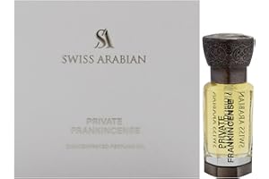 Swiss Arabian Private Frankincense Concentrated Perfume Oil Unisex 12ml – Un Mélange Majestueux d'Encens, de Oud et de Bois de Cèdre – Pour le Véritable Connaisseur