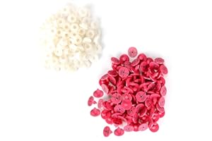 TOUISEDGI Étiquette D'Oreille Bétail, 100Pcs Étiquette D'Oreille Bétail en Plastique Qualité pour Lapin, Numéro D'Étiquette D'Oreille Bétail en Plastique Étiquette D'Animal, Étiquette M(rose rouge)
