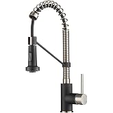 Kraus KPF-1610SFSMB Bolden 18 İn&ccedil; Ticari Mutfak Bataryası &Ccedil;ift Fonksiyonlu &Ccedil;ekme P&uuml;sk&uuml;rtme Kafası All-Brite Finish, Spot &Uuml;cre