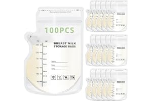 JOYSKY 100 worków na mleko matki 250 ml, bez BPA i BPS, wstępnie sterylizowane, szczelne, worki do karmienia piersią z podwójnym zamkiem błyskawicznym, odpowiednie do zamrażania