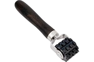 Ewrap Professional Wheel Roller for Auto Audio Sound Deadening Application, Seam Roller for Heat Abatement Mat, with Wood Handle, 3.8 * 18CM