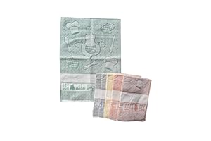 OM DOLCE CASA Strofinacci Canovacci con Tela Aida per Ricamo Misura CM 50X70 100% Cotone Pacco da 6 Pezzi vari modelli Muffin Gnomi Home Prodotto in Italia (Chef)