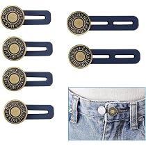 12 bottoni per jeans, bottoni regolabili per jeans, 17mm Bottoni per Stringere Jeans senza cucire, per la Riparazione di Pantaloni, Cappotti, Giacche, Fai Da Te Artigianali Rame (#08
